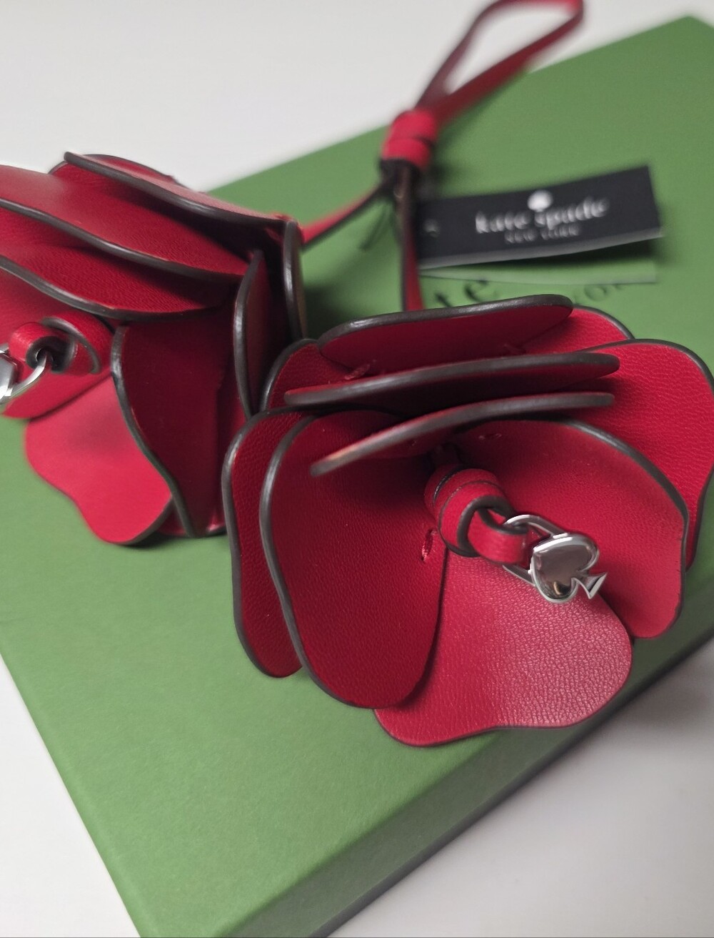 Kate Spade 3D Flowers Bag Charm – Cherry Rouge